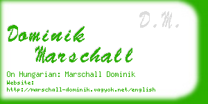 dominik marschall business card